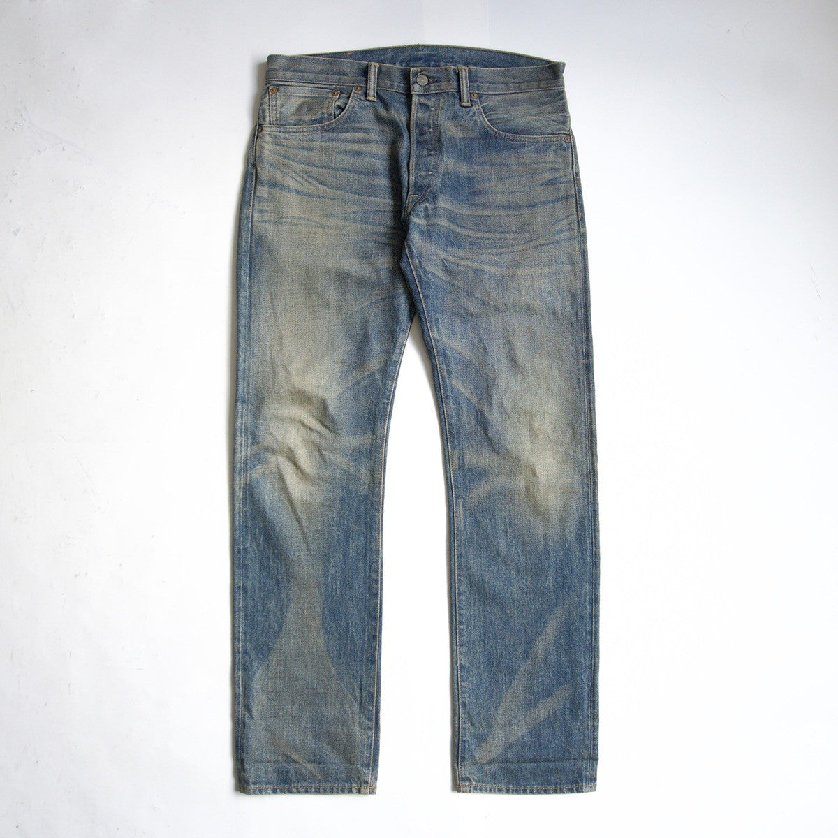 RRL Austin Wash Low-Straight Distressed Denim Size 32×32