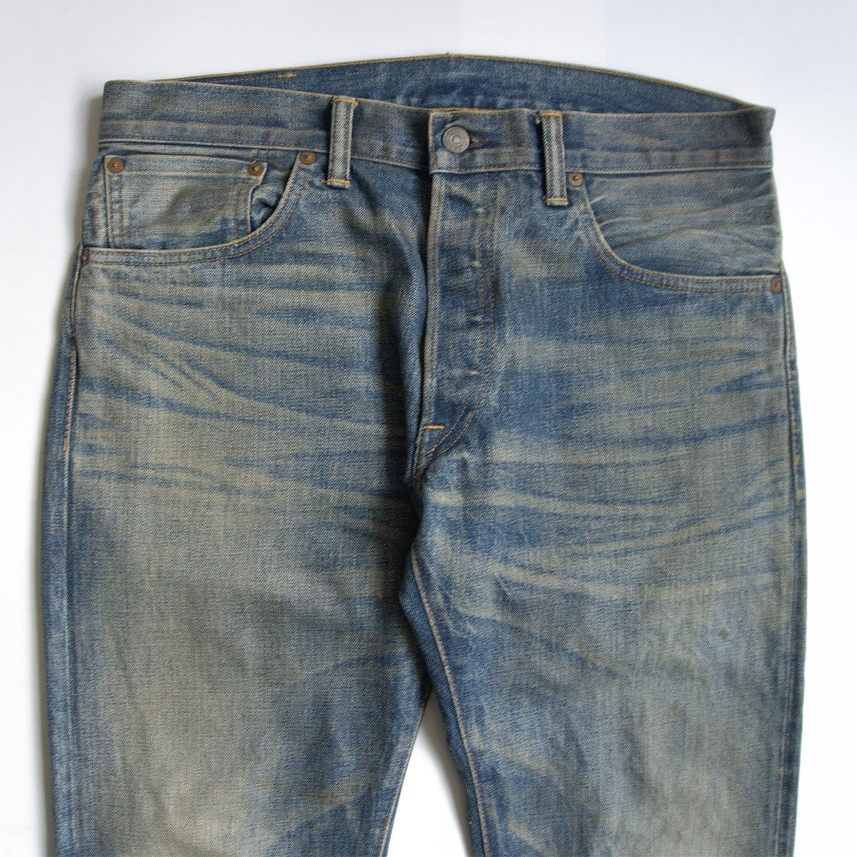 RRL Austin Wash Low-Straight Distressed Denim Size 32×32
