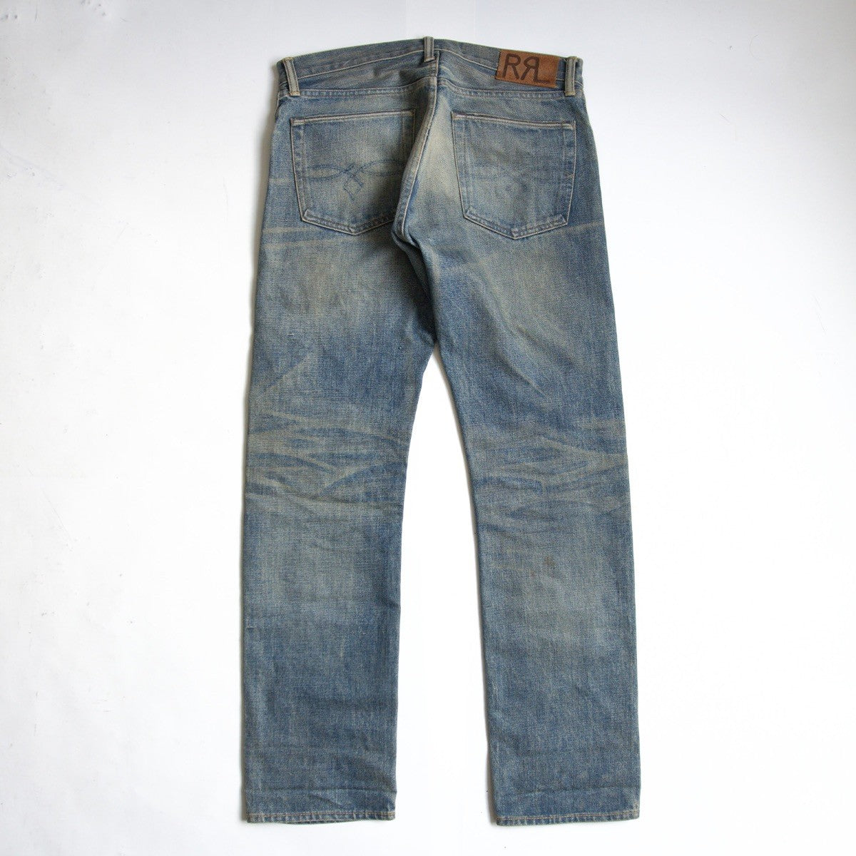 RRL Austin Wash Low-Straight Distressed Denim Size 32×32