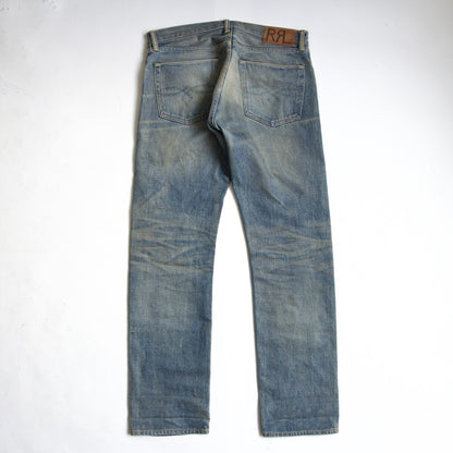 RRL Austin Wash Low-Straight Distressed Denim Size 32×32