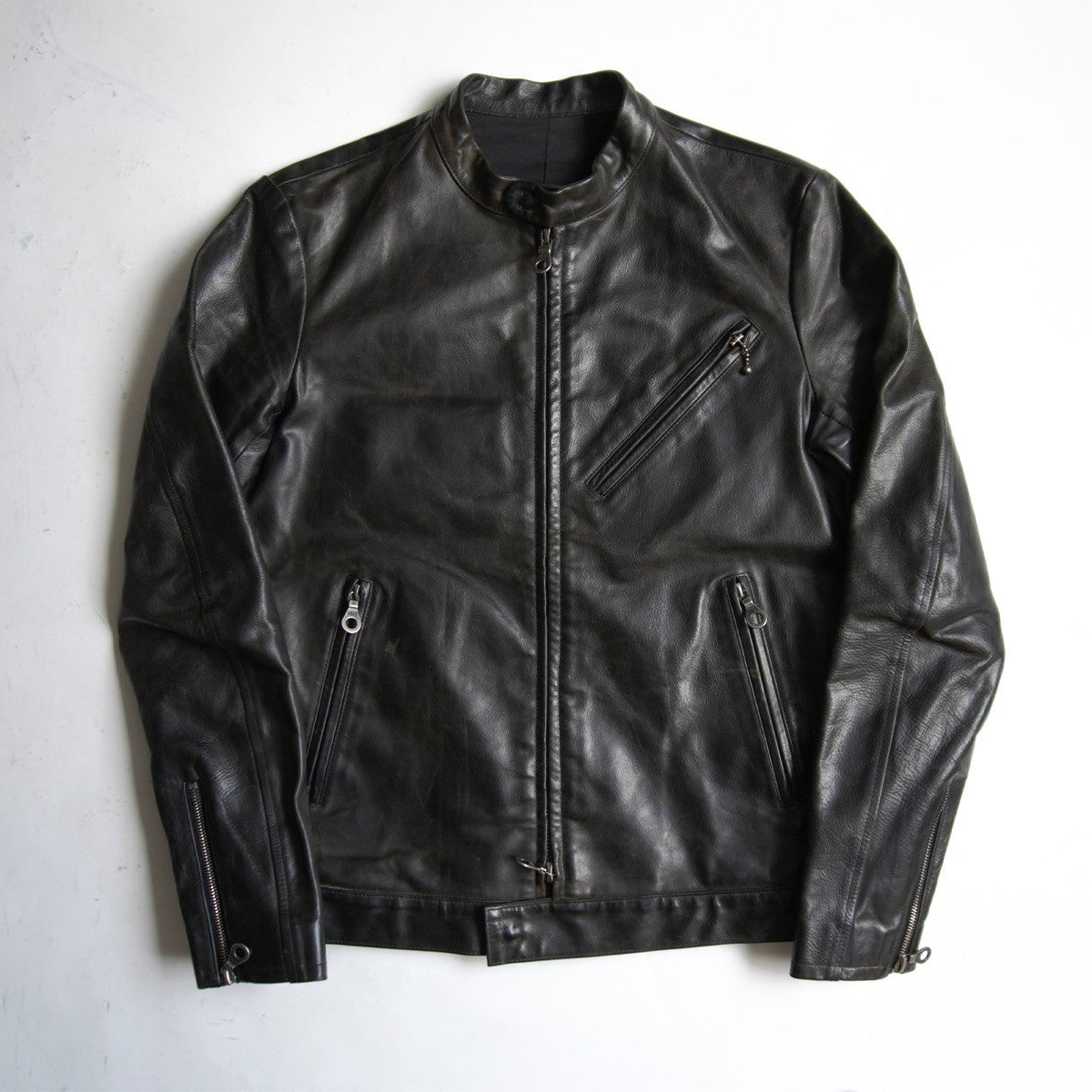 ISAMU KATAYAMA BACKLASH Single Rider's Leather Jacket Size M