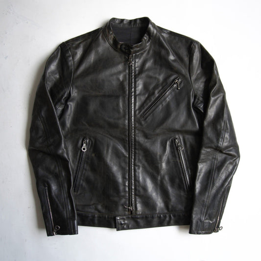 ISAMU KATAYAMA BACKLASH Single Rider's Leather Jacket Size M