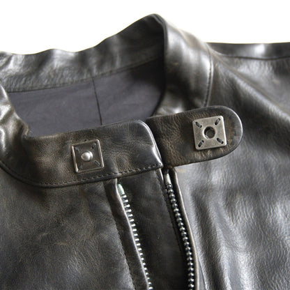 ISAMU KATAYAMA BACKLASH Single Rider's Leather Jacket Size M
