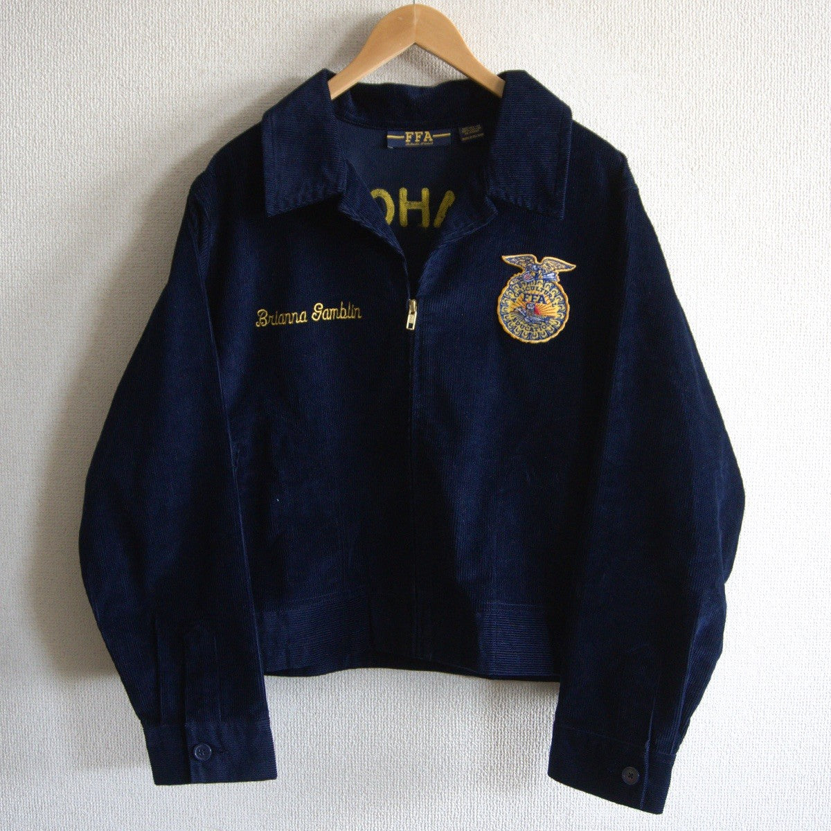 FFA Oklahoma Corduroy Embroidered Work Jacket Size M