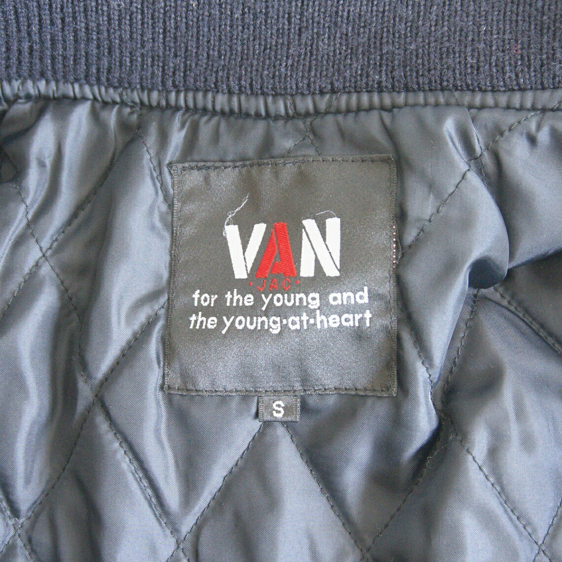 VAN JAC Wool & Leather Sleeve Varsity Jacket Size S