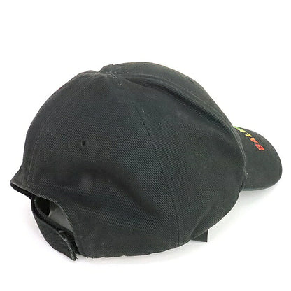 BALENCIAGA Black Cotton Rainbow Logo Baseball Cap Size L
