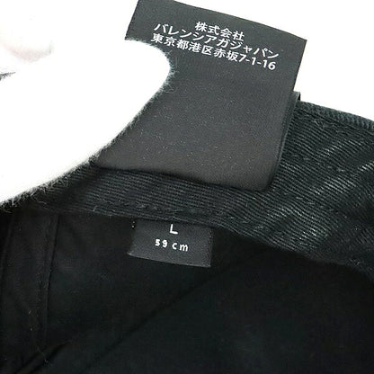 BALENCIAGA Black Cotton Rainbow Logo Baseball Cap Size L