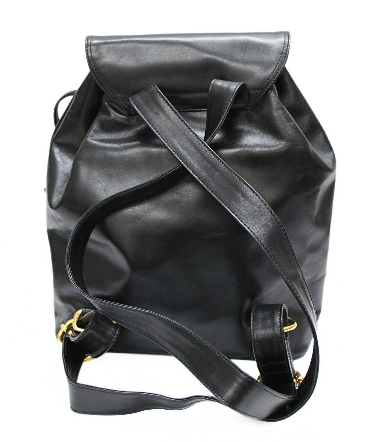 BALLY Vintage Leather Backpack Black