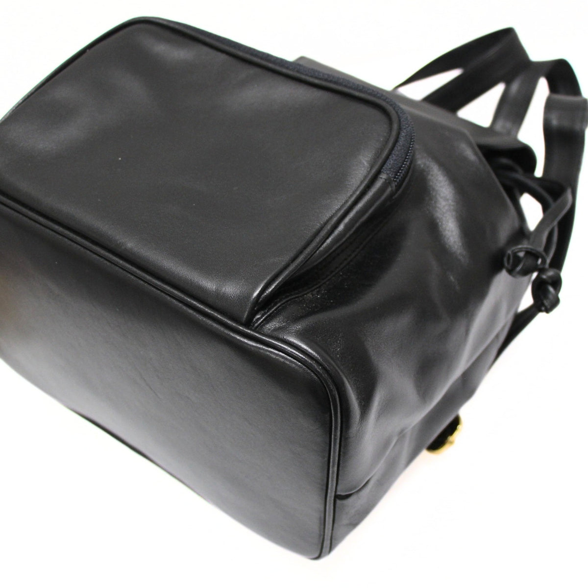 BALLY Vintage Leather Backpack Black
