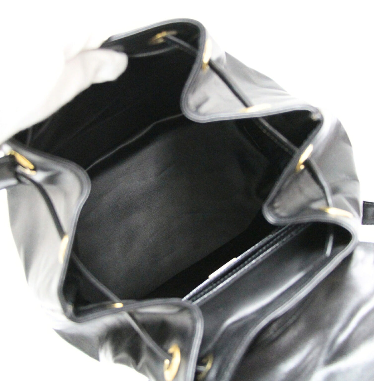 BALLY Vintage Leather Backpack Black