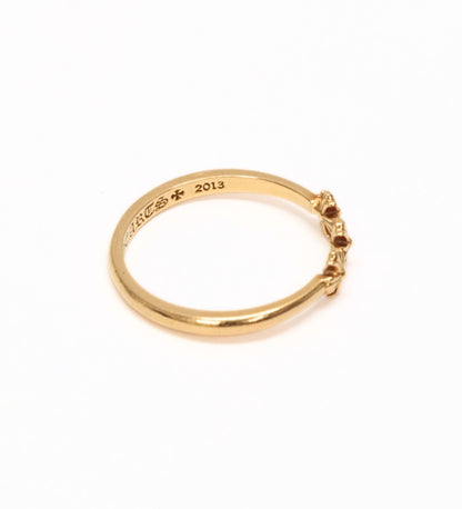 CHROME HEARTS 22K Bubblegum 3CH Plus Ring Gold Size JP 9