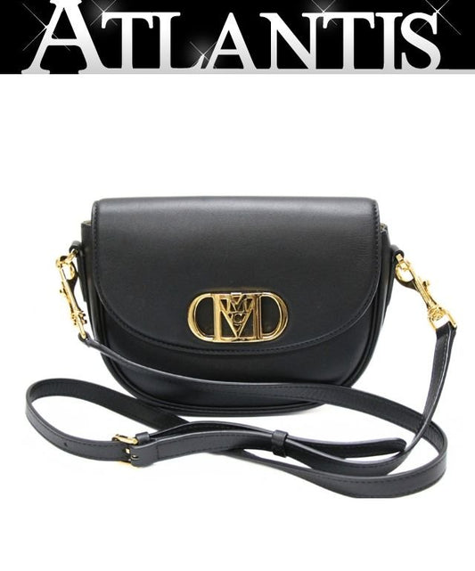 MCM Leather Shoulder Bag Black