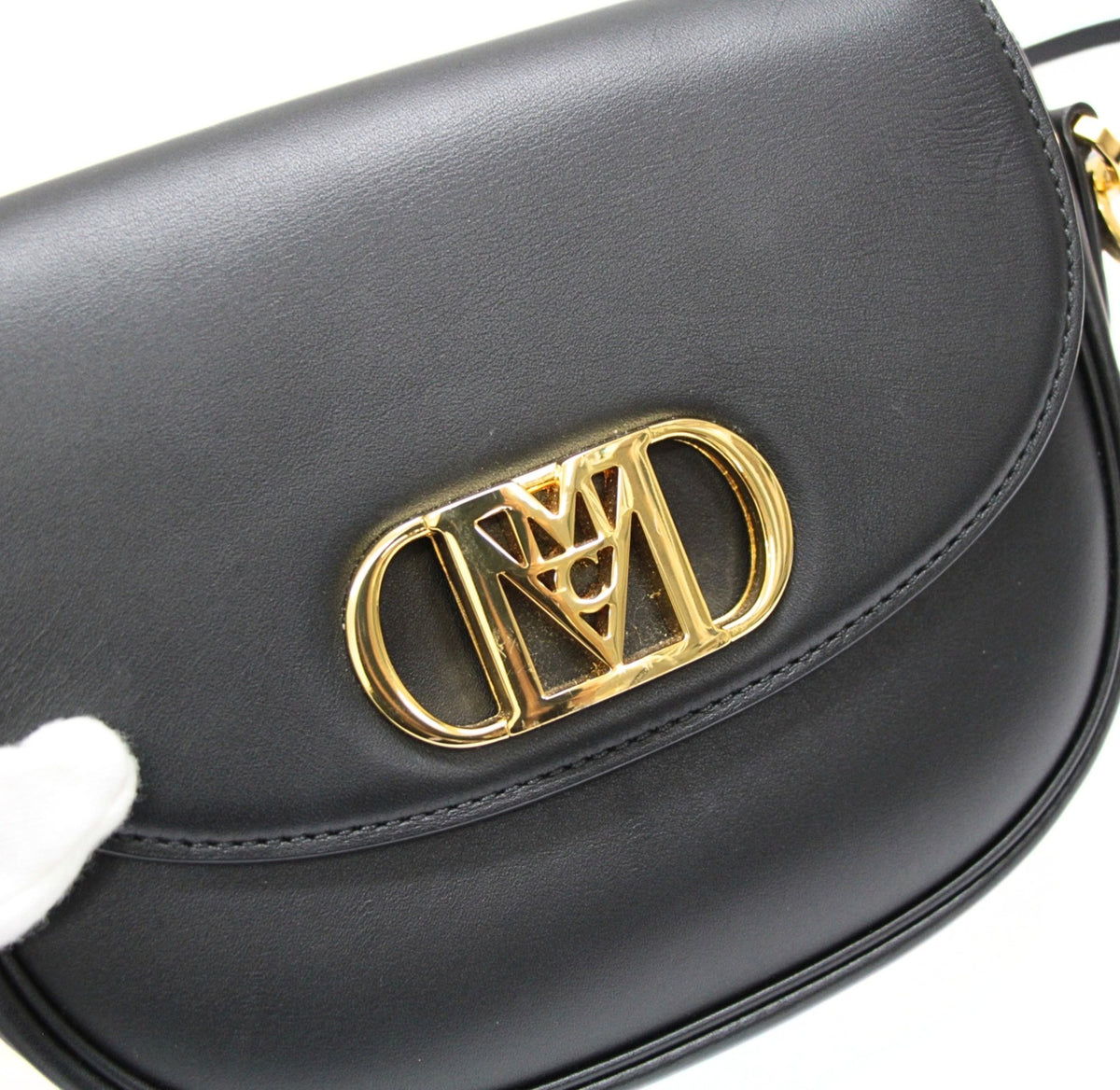 MCM Leather Shoulder Bag Black
