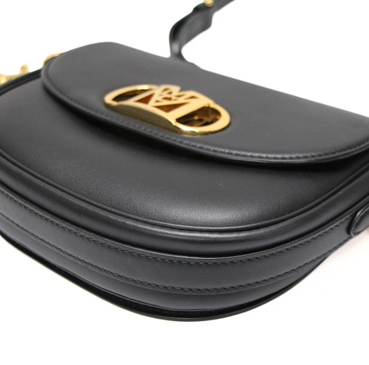 MCM Leather Shoulder Bag Black