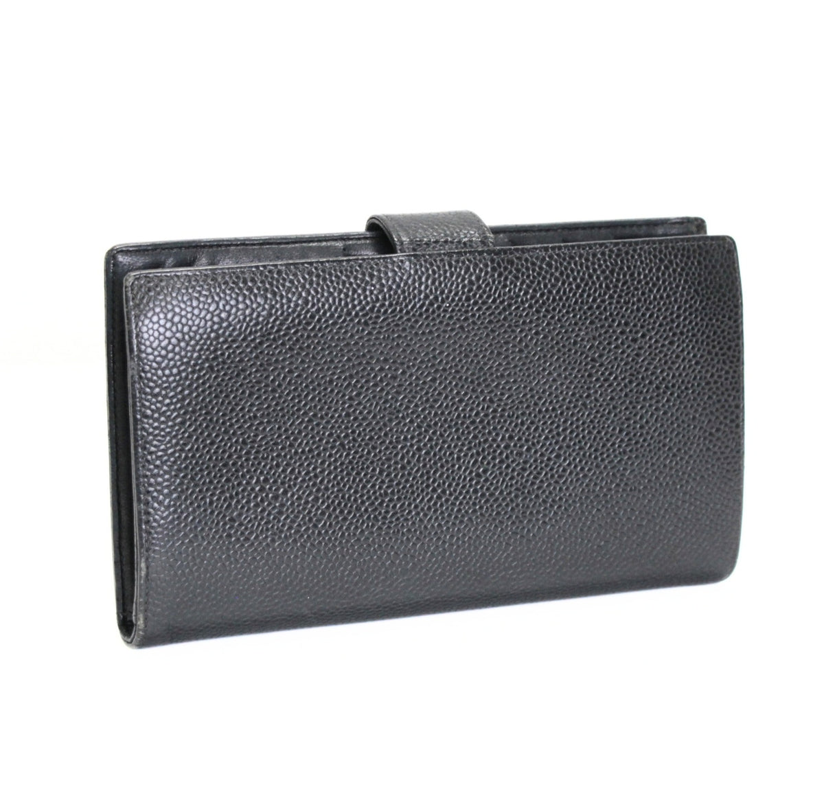 CHANEL Vintage Coco Mark Wallet Black