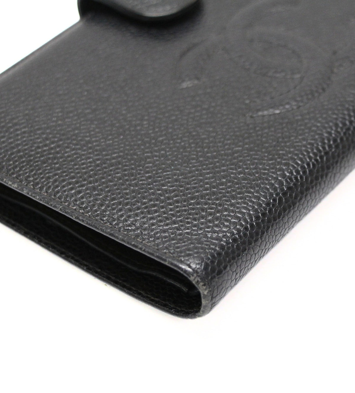 CHANEL Vintage Coco Mark Wallet Black