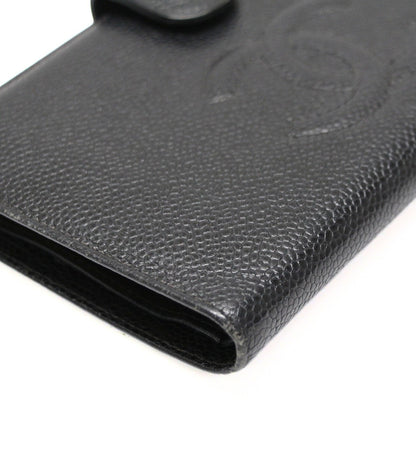 CHANEL Vintage Coco Mark Wallet Black