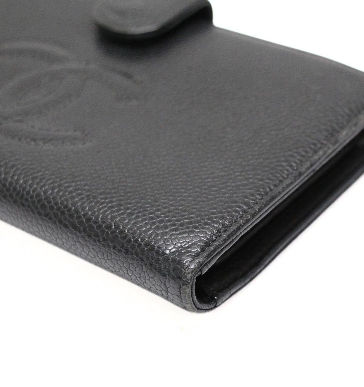 CHANEL Vintage Coco Mark Wallet Black