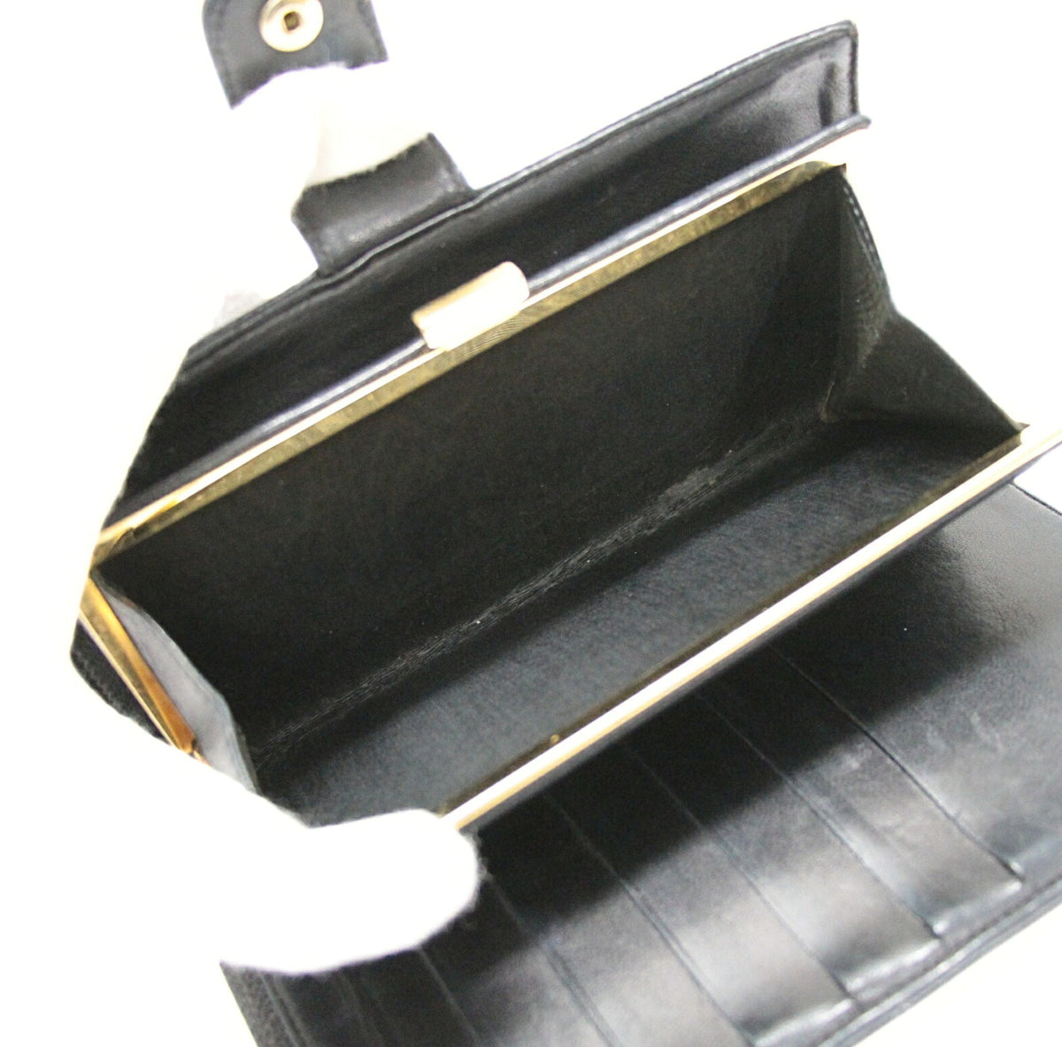 CHANEL Vintage Coco Mark Wallet Black
