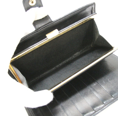 CHANEL Vintage Coco Mark Wallet Black