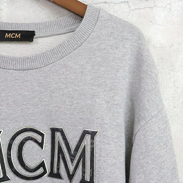 MCM Gray Classic Logo Cotton Sweatshirt Size M
