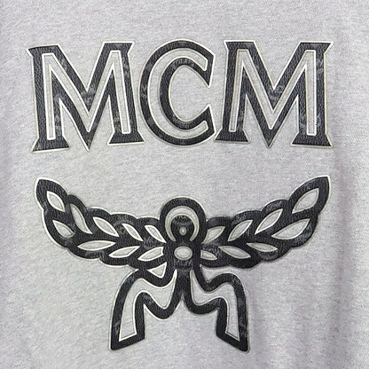 MCM Gray Classic Logo Cotton Sweatshirt Size M