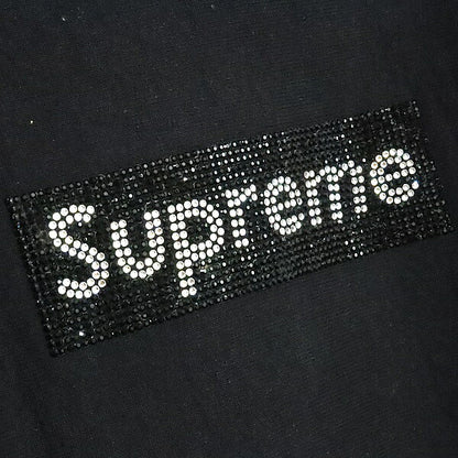 SUPREME supreme x Supreme 19SS Swarovski Crystal Box Logo Hoodie Black Size L