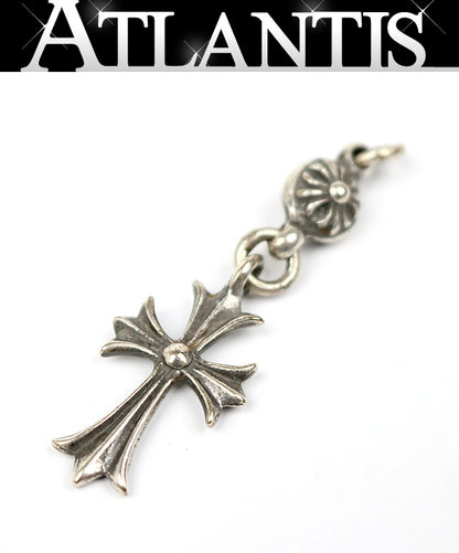CHROME HEARTS Old 1 Ball Tiny CH Cross SV925 Pendant