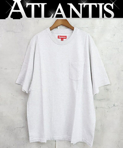 SUPREME 24SS Light Gray Cotton Pocket T-Shirt Size L
