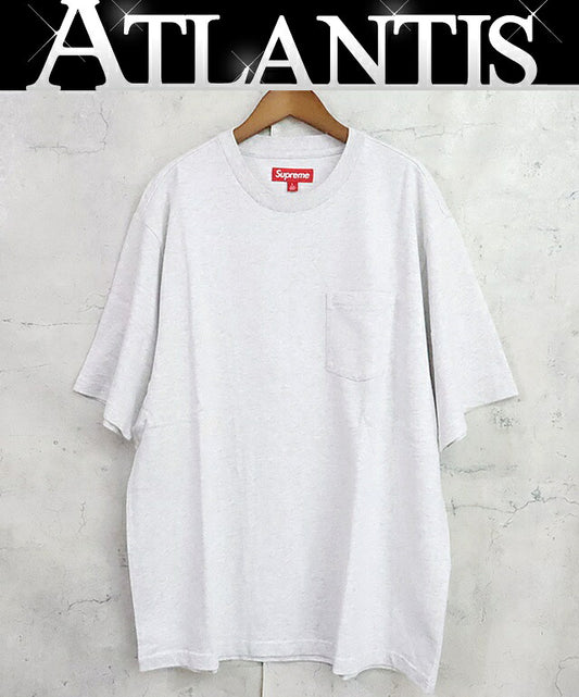 SUPREME 24SS Light Gray Cotton Pocket T-Shirt Size L