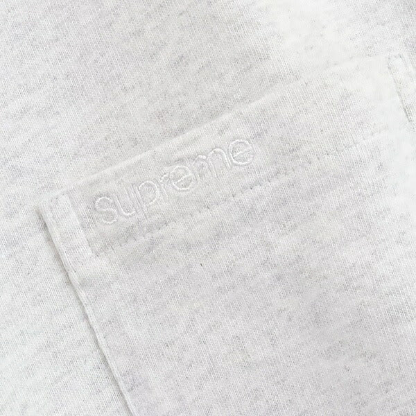SUPREME 24SS Light Gray Cotton Pocket T-Shirt Size L