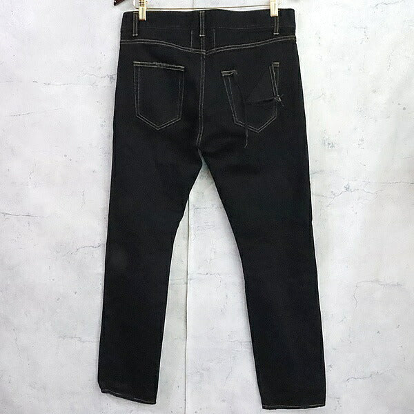 SAINT LAURENT PARIS 17SS Distressed Denim Black Size 31