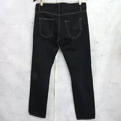 SAINT LAURENT PARIS 17SS Distressed Denim Black Size 31