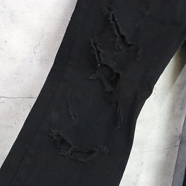 SAINT LAURENT PARIS 17SS Distressed Denim Black Size 31