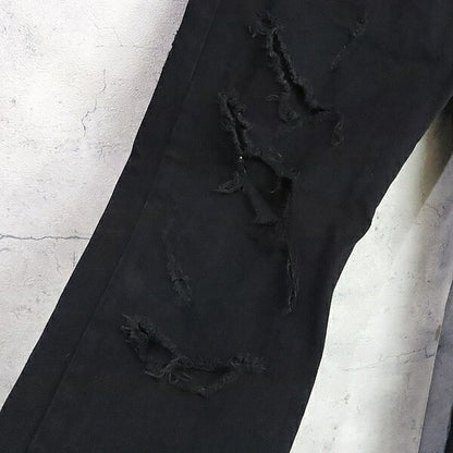 SAINT LAURENT PARIS 17SS Distressed Denim Black Size 31