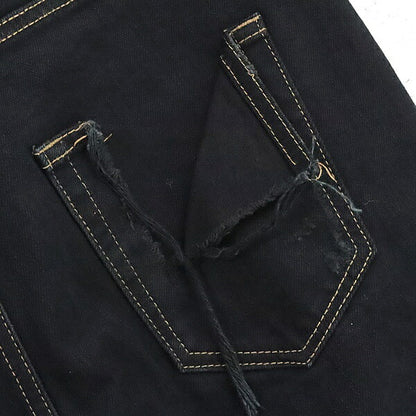 SAINT LAURENT PARIS 17SS Distressed Denim Black Size 31