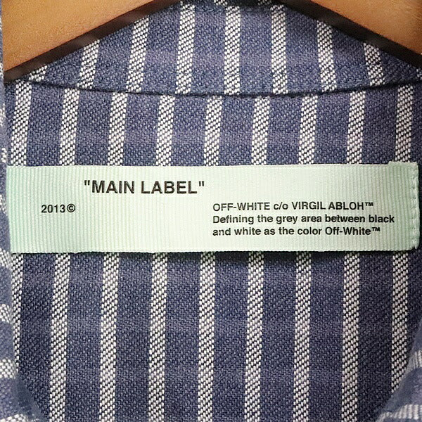 OFFWHITE 19SS Mona Lisa Check Shirt Blue Size M