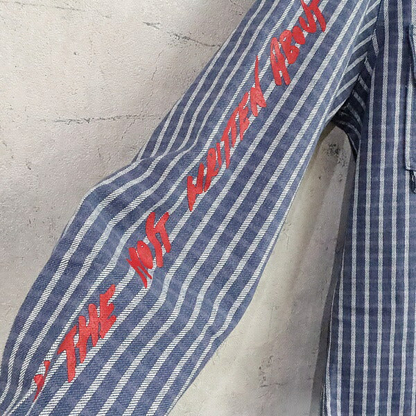 OFFWHITE 19SS Mona Lisa Check Shirt Blue Size M
