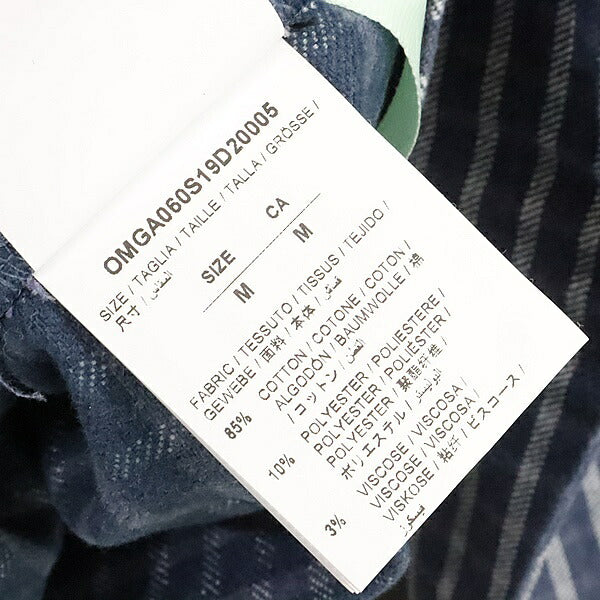 OFFWHITE 19SS Mona Lisa Check Shirt Blue Size M