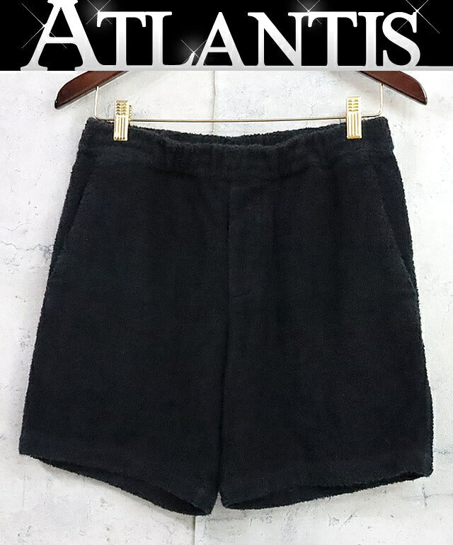 PRADA 22SS Triangle Logo Terry Shorts Black Size S