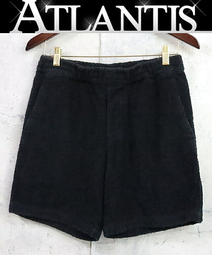 PRADA 22SS Triangle Logo Terry Shorts Black Size S