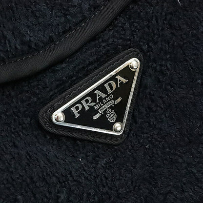 PRADA 22SS Triangle Logo Terry Shorts Black Size S