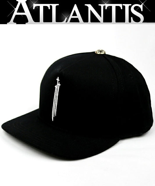CHROME HEARTS RS Cross Trucker Cap Black Silver