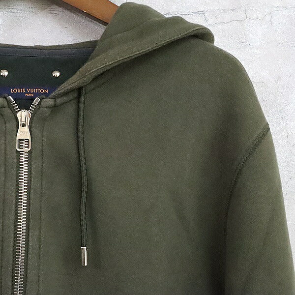 Louis Vuitton LV Circle Logo Cotton Hoodie Khaki Size M