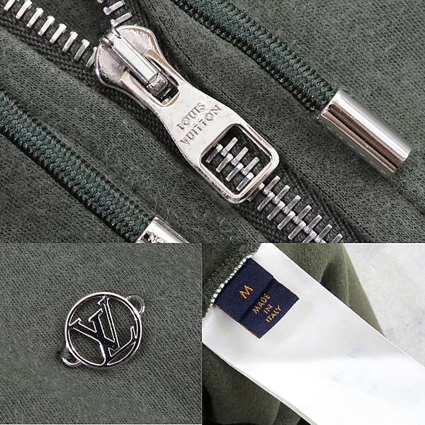 Louis Vuitton LV Circle Logo Cotton Hoodie Khaki Size M