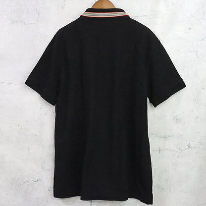 BURBERRY PIERSON Icon Stripe Pique Polo Shirt Black Size LG