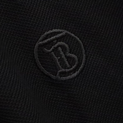 BURBERRY PIERSON Icon Stripe Pique Polo Shirt Black Size LG