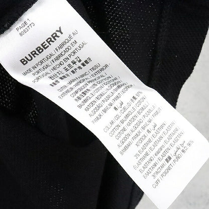 BURBERRY PIERSON Icon Stripe Pique Polo Shirt Black Size LG