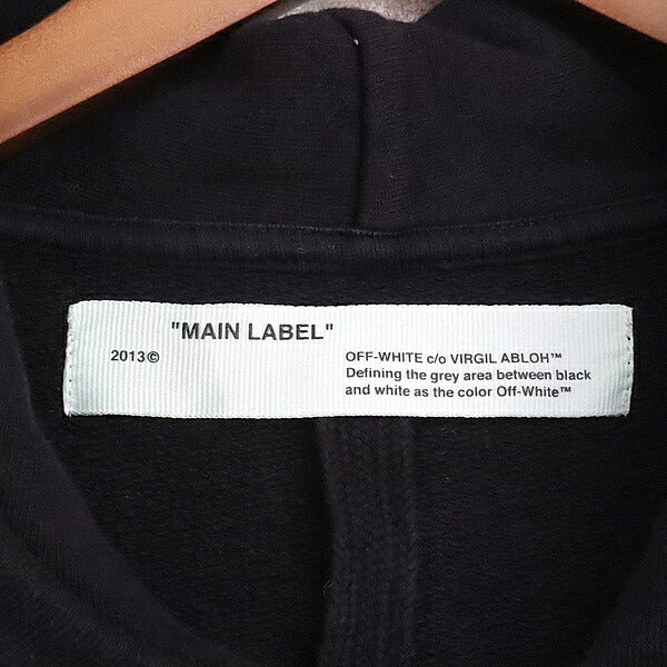 OFFWHITE 19SS Multi-color Cotton Zip Hoodie Black Size S