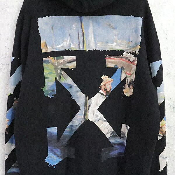 OFFWHITE 19SS Multi-color Cotton Zip Hoodie Black Size S